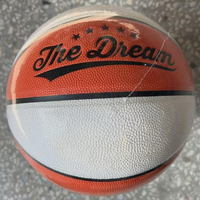Ballon d'intérieur et d'extérieur avec logo personnalisé du fabricant, matériel officiel de basket-ball laminé en PU de taille 7 avec une bonne adhérence