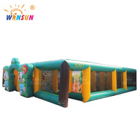 Jeux gonflables interactifs WINSUN sur le thème de la jungle, labyrinthe gonflable, combos d'obstacles, jeux gonflables commerciaux pour événements