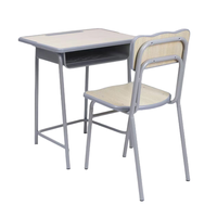 Ensembles de mobilier scolaire modernes : table et chaise pour étudiant avec plateau en contreplaqué pour salle de classe, bureau et chaise individuels