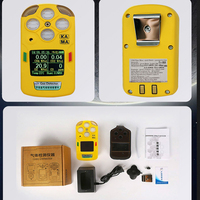 Détecteur de gaz portable rechargeable 4 gaz, alarme à quatre niveaux, écran TFT, IP65, antidérapant, enregistrement des données pour travaux en tunnel