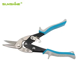 SUNSHINE SXJ0069 Left and Right Cut Offset Tin 10'' Cutting Shears Forged Blade Aviation Snip