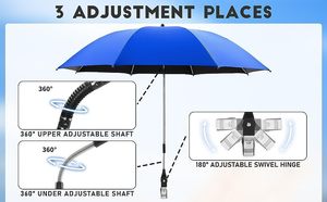 Sombrilla Personalizada para Silla de Playa, Promocional, Resistente al Viento, Grande, de Alta Calidad, Ajustable, Multidireccional, para Cochecito de Bebé - Product Image 3