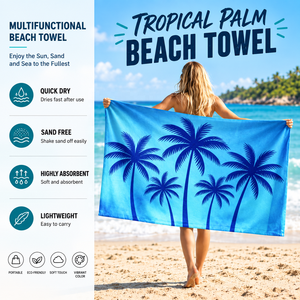 Serviettes de bain en microfibre à logo imprimé numérique sans sable, écologiques, séchage rapide, pour la plage, conception personnalisée OEM pour la natation, vente en gros - Product Image 1