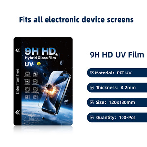 Film de protection d'écran en verre HD anti-rayures et anti-explosion, durcissable aux UV, haute sensibilité tactile, vente en gros - Product Image 1