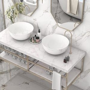 3D đá cẩm thạch trắng dán vỏ và dính hình nền PVC tự dính có thể tháo rời Granite cho bàn bếp - Product Image 5