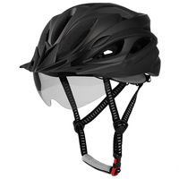 HONORTOUR OEM Casque de vélo de montagne mat VTT PC Shell EPS Foam Cascos Para Bicicleta avec feux d'avertissement clignotants