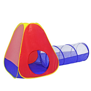 Carpa Túnel Infantil con Casa de Juegos, Portátil, de Montaje Rápido, para Interiores y Exteriores, para 3-4 Personas, de Poliéster, Casa de Juegos de Verano - Product Image 5