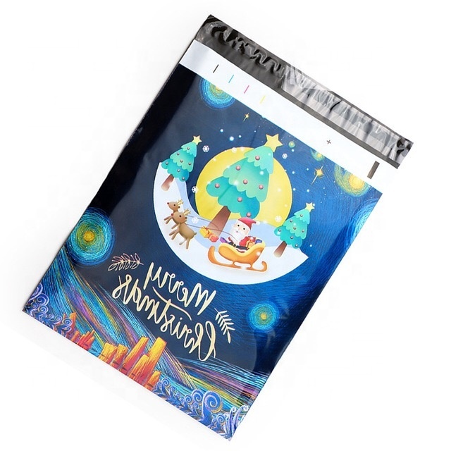 255*330 + 40mm listo para nave Navidad tela bolsas de envío con nuevo diseño