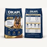 Nourriture pour chiens adultes de grande race OEM Maxi, 25% de protéines, glucosamine pour les articulations, oméga digestifs, ne contient pas de porc, 15 kg, 20 kg, en vrac