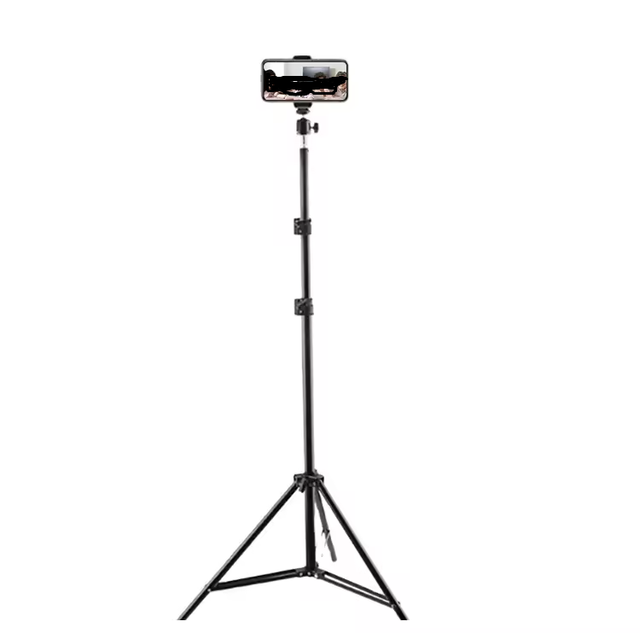 Ring Light Tripod for Smartphone Camera Foldable & Extendable 2m Mobile Phone Holder Stand