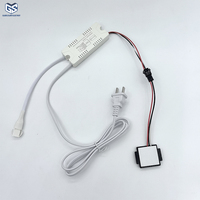 Alimentation électrique haute tension 220V 110V pour interrupteur anti-buée avec capteur tactile LED simple, pour miroir anti-buée, prise US, interrupteurs inductifs