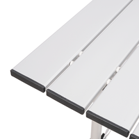Vente directe d'usine Hitree Table et chaises pliantes portables de haute qualité Table d'extérieur Table carrée pliante de camping en aluminium