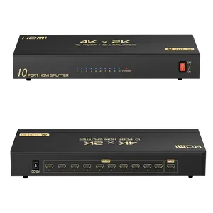 Hoge Kwaliteit Zwart 4K * 2K Hdmi Splitter Switcher 1*4 1X8 Hdmi Splitter 4K 8 Poort