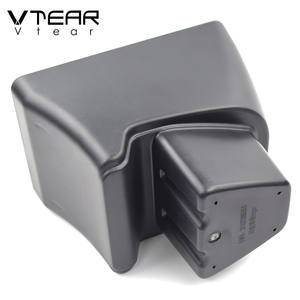 Vtear per <span class=keywords><strong>Tata</strong></span> Tigor Bracciolo in Pelle con Interfaccia USB, Vano Portaoggetti con Cuciture Rosse, Accessorio Interno <span class=keywords><strong>Auto</strong></span> in ABS - Product Image 5