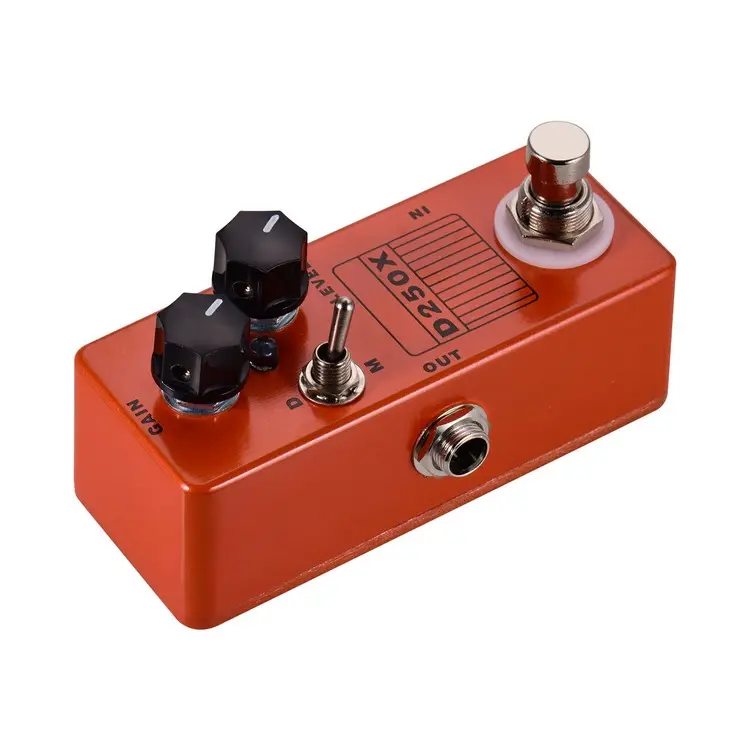 MOSKYAudio D250X Mini elektro gitar Overdrive Preamp etkisi pedalı 2 modelleri tam Metal kabuk gerçek Bypass