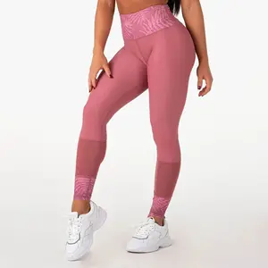 Custom Pink Legging High Waist Sexy Yoga Pant Women Biker Tights Woman Legging Fitness