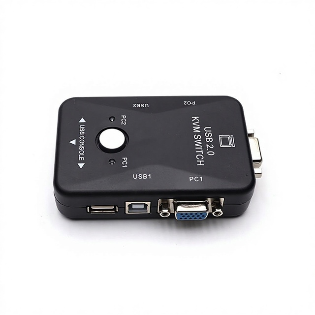 2-port VGA KVM Manual Converter, 2-in-1 Out 2-port Computer USB Multi Port Switch