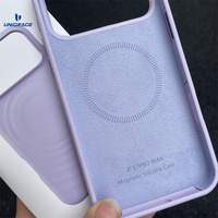 Coque de luxe antichoc en silicone magnétique 3D ondulé pour iPhone 15 Pro Max avec protection de cadre d'appareil photo en métal