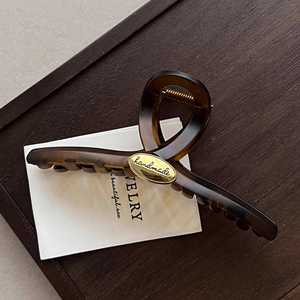 Pince à cheveux torsadée en écaille de tortue faite à la main avec logo, élégante, pour l'arrière de la tête, accessoires capillaires pour femmes, <span class=keywords><strong>coiffure</strong></span> quotidienne - Product Image 4