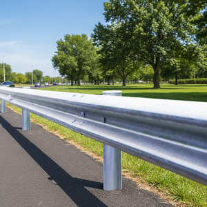 Barrière de sécurité routière en acier W-Beam, norme ABNT, galvanisée à chaud, avec poteaux et bornes pour autoroutes brésiliennes - Product Image 4