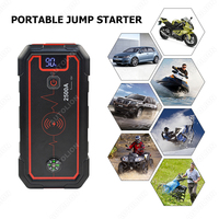 Démarreur de voiture 23800mAh, courant de crête 2500A, chargeur sans fil 10W, sortie multi-USB pour démarrage d'urgence de véhicule 12V