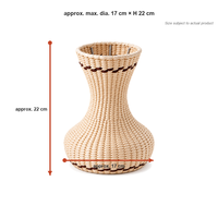 Vase à fleurs séchées en jonc de mer tressé fait main, vase de table en fibre de paille naturelle, décoration bohème pour la maison, vente en gros OEM, vase tressé