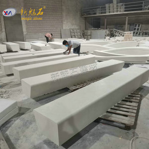 Nuevo Banco de Hormigón de Aspecto Natural Magic Stone, Tamaño Personalizado, Estructura Hueca, Uso en Interiores y Exteriores - Product Image 2