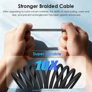 Cable USB C LED de 60 W con Cambio de Color, Cable de Carga Rápida Tipo C con Flujo LED Visible, Cable de Datos de Carga Súper Rápida con Tejido de Nailon - Product Image 2