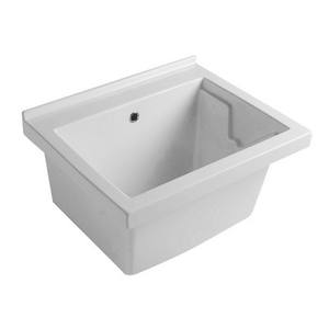 Lavabo de Cerámica Moderno y Tradicional de 60x50cm, Lavabo de Porcelana para Mueble de Baño sin Escurridor, para Hoteles y Baños - Product Image 1