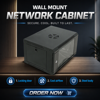 Armoire de serveur réseau murale 6U en métal pour centre de données, boîtier de rangement pour caméras de vidéosurveillance, fabrication en gros