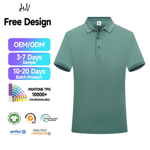 <span class=keywords><strong>Polo</strong></span> de golf pour hommes en tissu tricoté de haute qualité à manches courtes, personnalisable avec logo brodé, vente en gros OEM - Product Image 1