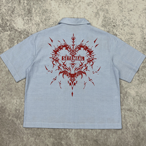 Camiseta de Manga Corta de Alta Calidad, Estilo Lujoso, Holgada, Personalizada, Estampada, Estilo Urbano, Vintage, con Botones, Camisas Polo para Hombre - Product Image 2