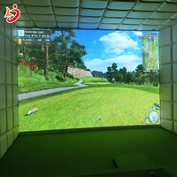Simulador de golf para deportes de interior, superventas, simulador de deportes de interior inteligente, proyección de pantalla interactiva, centro de juegos, entretenimiento