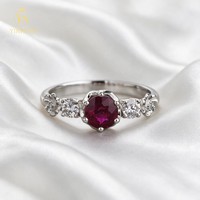 Prix de gros usine Bague rétro en argent S925 avec trois pierres de moissanite taille ronde motif fleur pour femme, pour fiançailles, promesse et mariage
