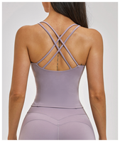 Soutien-gorge de sport respirant pour femme, dos croisé, pour le yoga et l'entraînement en salle de sport