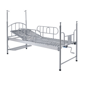 Stainless Steel Hand Cranked Hospital <b>Bed</b> With Backrest And Leg <b>Raising</b> Function <b>For</b> Home Care - Product Image 4
