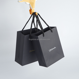 Wholesale Black Eco-Friendly <b>Paper</b> Bags Customized Reusable Packaging Gift Luxury Jewelry Clothing Shopping Bag with Handle - Product Image 6