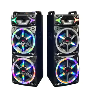 Dj Paar Luidspreker Dual 10 Inch Speaker Grote Tws Houten Luidspreker Met Draadloze Microfoon Voor Buiten Ifeigift 2813