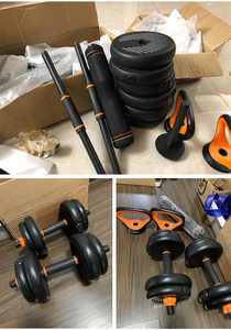 Set di Kettlebell, Bilanciere e Manubri 6 in 1, <span class=keywords><strong>Kit</strong></span> da 40kg per Allenamento Fitness con Asta di Collegamento - Product Image 6