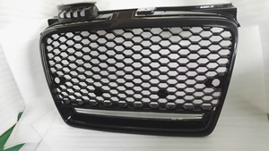 Grilles de voiture en plastique, grille en nid d'abeille noire pour <span class=keywords><strong>Audi</strong></span> <span class=keywords><strong>A4</strong></span> B7 S4 2005 2006 <span class=keywords><strong>2007</strong></span> style RS - Product Image 2
