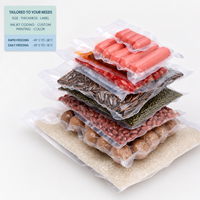 Sacs sous vide, rouleaux de film plastique d'emballage, qualité alimentaire PA PE, protection congélation, cuisson sous vide, largeur personnalisée, gaufrage, carton
