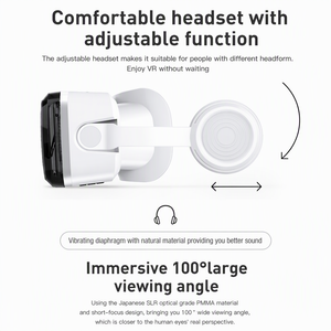 Casque de réalité virtuelle 3D universel avec contrôle tactile, accessoires pour casque VR, compatible avec les téléphones de 4,7 pouces, boîte VR 3D avec casque audio - Product Image 4