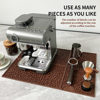 Tapis de comptoir pour machine à café en silicone, drainant, antidérapant, résistant aux hautes températures, tapis de bar combinable, tapis de pression minimaliste