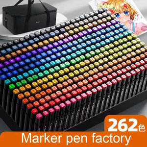 Marqueurs innovants à double pointe, 30 à 168 couleurs, encre à base d'<span class=keywords><strong>alcool</strong></span>/d'eau, ensemble de fournitures de dessin manga, vente en gros - Product Image 4