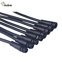 Connecteurs circulaires étanches M12 IP68 2 3 4 5 broches prise de câble pour équipement d'automatisation d'éclairage LED
