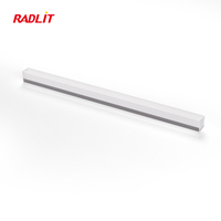 Lumières de miroir de placard en aluminium à capteur de mouvement à ondes manuelles avec abat-jour en plastique, design moderne pour salle de bain et chambre à coucher, 6000K