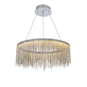 Lámpara Colgante Posmoderna de Lujo, Lámpara de Techo Grande y Larga de Aluminio con Borlas, Araña de Cadena Atlantis - Product Image 6