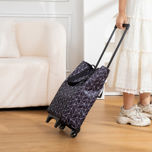 Carrito de compras plegable, portátil e impermeable con ruedas para supermercado y compras de comestibles - Product Image 5