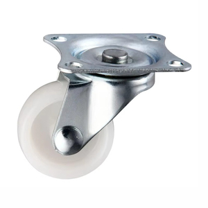 Industrial Design 50mm White PP Flat Casters Eco Friendly Silent Adjustable Roller Bearing 40kg Capacity Furniture <b>Wheels</b> - Product Image 1