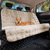 Housse de siège de voiture pliable et moelleuse pour chien, pour siège arrière, imperméable avec base antidérapante pour voitures, SUV, camions